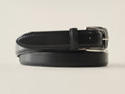 Black Shell Cordovan Belt, Silver, 30mm - The Tannery Row