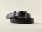 Black Shell Cordovan Belt, Silver, 32mm - The Tannery Row