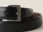 Black Shell Cordovan Belt, Silver, 32mm - The Tannery Row