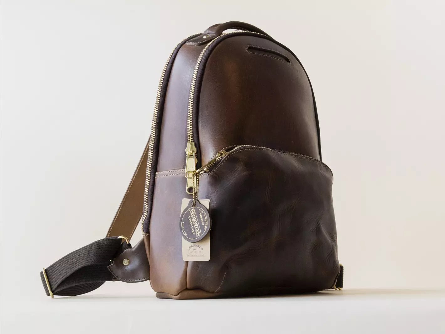 Clark Backpack in Horween Brown Nut Dublin - The Tannery Row