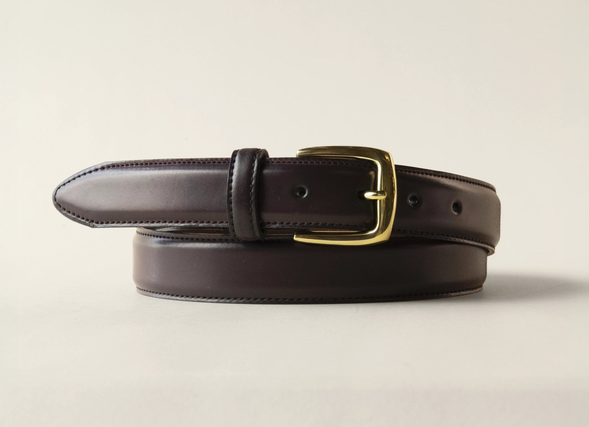 Color 8 Shell Cordovan Belt, Brass, 30mm - The Tannery Row