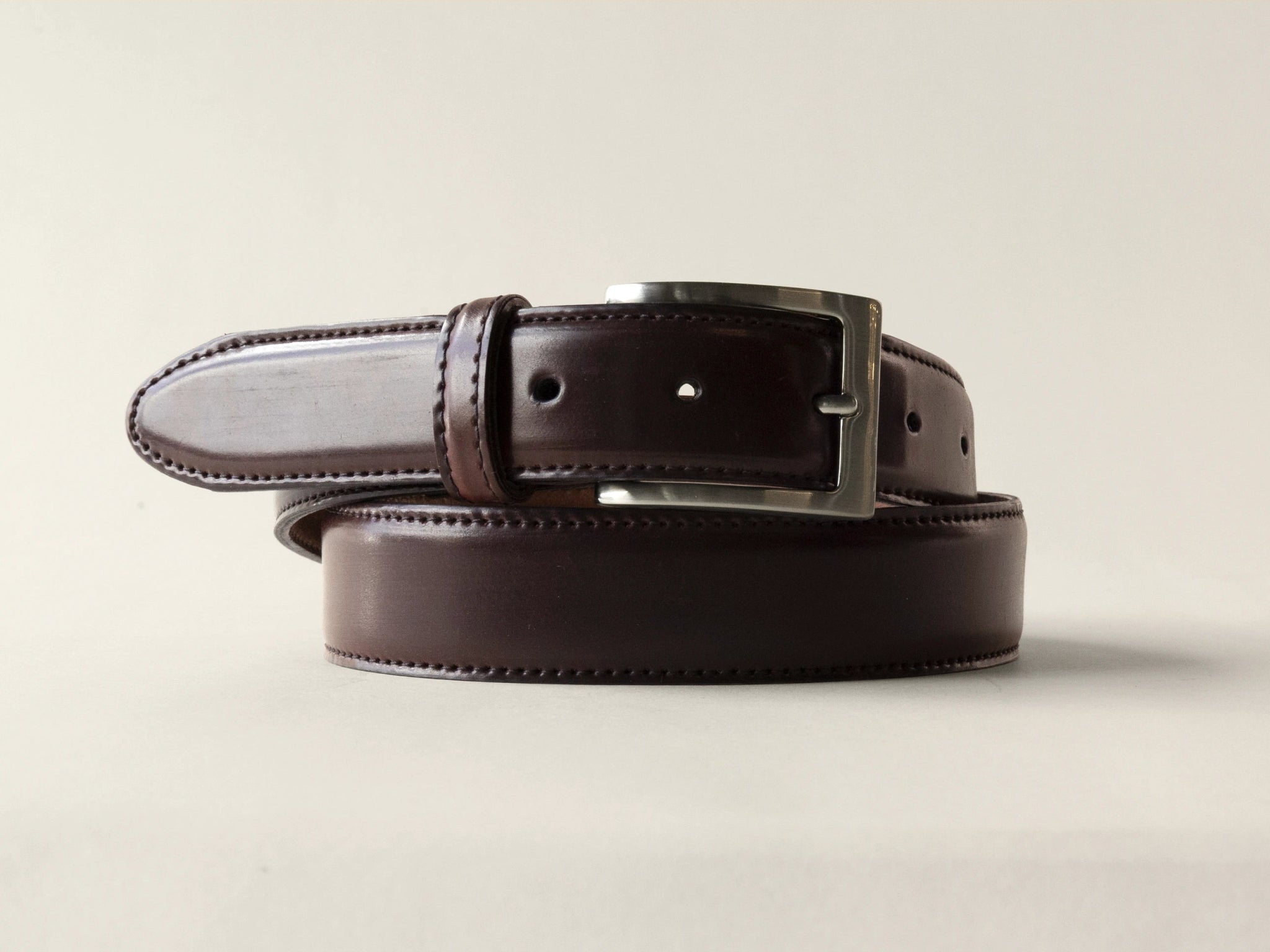 Color 8 Shell Cordovan Belt, Silver, 32mm - The Tannery Row